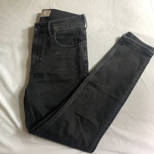 Everlane High-Rise Washed Black Ankle Skinny Jeans